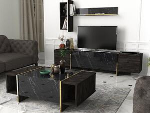 Mobilier living Vivaldi (Negru + Auriu). 1073514