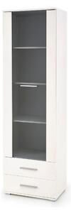 Vitrina LIMA W-1, alb, PAL laminat/sticla, 60x40x200 cm