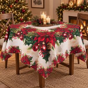 Față de masă centrală cu tratament de teflon CHRISTMAS STAR 85 x 85 cm