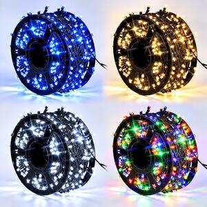 Instalatie de Craciun, rola bec diamant, diverse culori, 50 100 150 metri