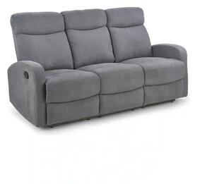 Canapea pliabila OSLO 3S, gri inchis, stofa, 180x95/158x100/79 cm