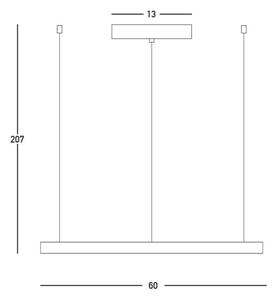 Lustră LED dimabilă pe cablu Zambelis 23032 LED/28W/230V 3000K auriu