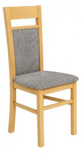 Scaun GERARD 2, gri/stejar honey, stofa clasica/lemn de fag, 44x55x97