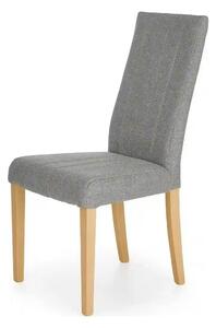 Scaun DIEGO, gri/stejar miere, stofa clasica/lemn de fag, 47x59x99 cm