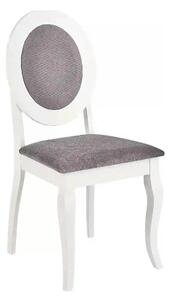 Scaun vintage alb BAROCK, lemn de cauciuc, 45x51x93 cm