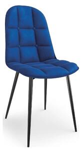 Scaun tapitat K417, albastru, 46x56x87 cm