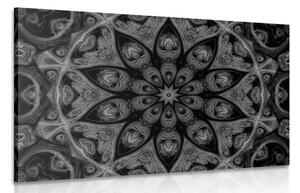 Tablou Mandala hipnotică alb-negru