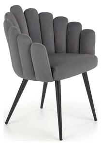 Scaun tapitat K410, gri inchis, 65x62x85 cm