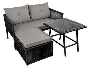 Set de gradina Shangai 8 Gri 158x62x62 cm