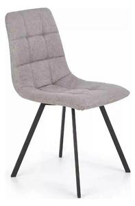 Scaun tapitat K402, gri/negru, stofa clasica/metal, 45x55x86 cm