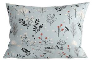 Fata de perna din flanel FROST BOTANIC 50x70 cm, gri deschis