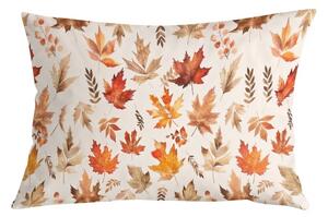 Fata de perna din flanel LEAVES & STRIPES 50x70 cm, colorat