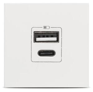 Priză USB A+C 2M Moda Voice ELBI: Încărcare Rapidă 5V 2,4A, Design Modern Modular, Ideală pentru Birou sau Acasă, Disponibilă în 4 Finisaje Elegante