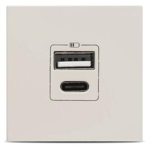 Priză USB A+C 2M Moda Voice ELBI: Încărcător Rapid 5V 2,4A, Design Modular Modern pentru Birou și Casă. Disponibilă în 4 Finisaje Elegante Premium