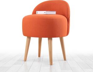 Scaun puf Corvile Portocaliu 48x47x42 cm
