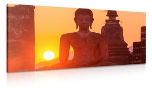 Tablou statuia lui Budha printre pietre