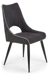 Scaun K369, gri inchis/negru, stofa clasica/otel, 48x58x92 cm