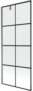 Mexen Next, paravan de baie cu 1 aripă 80 x 150 cm, sticlă transparentă de 6 mm - model negru, grafit, 895-080-000-00-77-95