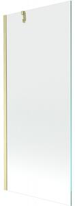 Mexen Next, paravan de baie cu 1 aripă 80 x 150 cm, sticlă transparentă de 6 mm, auriu mat, 895-080-000-00-00-55
