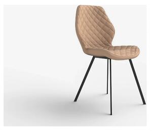 Scaun K360 bej/negru, stofa clasica/metal, 51x64x90 cm