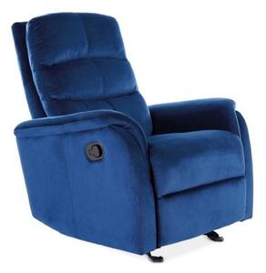 Fotoliu recliner JOWIS, stofa catifelata albastru - Bluvel 86, 78x98/1