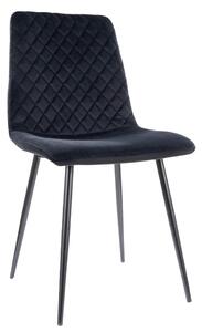 Scaun Irys, negru, stofa catifelata/metal, 46x42x84 cm