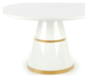Masa rotunda 120 VEGAS, alb/auriu, MDF/metal