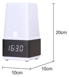 Lampa de birou LED cu ceas si senzor sunet, 3 alarme, USB, RESIGILAT