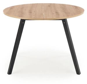 Masa rotunda extensibila bucatarie RUBEN, stejar artisan/negru, 102/14