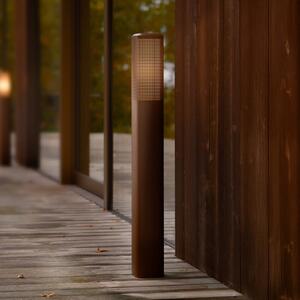 Nordlux Bornă luminoasă Sidara 95 Seaside, maro, aluminiu, IP44, E27, reglabil, Maro / Rugină, Aluminiu, Modern