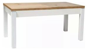 Masa extensibila KLEOPATRA, stejar/alb, PAL laminat 124/164x64x59/71 c