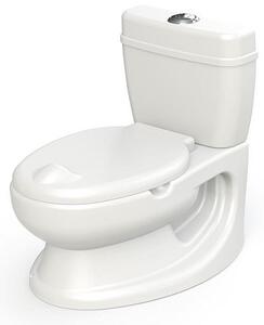 Olita tip WC, suport hartie igienica, buton de tras apa cu sunet, 28x39x38cm, alb