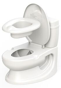 Olita tip WC, suport hartie igienica, buton de tras apa cu sunet, 28x39x38cm, alb