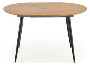 Masa extensibila COLORADO, stejar auriu/negru, 120/160x80x74 cm