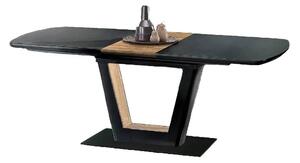 Masa extensibila FARREL, nuc/negru, 160/200x90x77 cm
