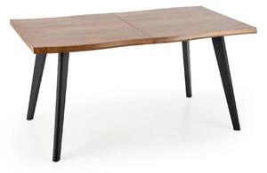 Masa extensibila bucatarie DICKSON, stejar natural/negru, 150/210x90x7