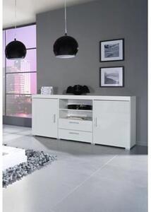Comoda SAMBA REG-5, alb, PAL, 164x45x80 cm