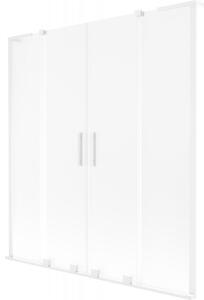 Mexen Velar L Duo, paravan de baie glisant cu 2 aripi 140 x 150 cm, sticlă mată 8 mm, alb mat, 896-140-003-32-20