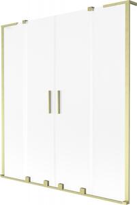 Mexen Velar L Duo, paravan de baie glisant cu 2 aripi 150 x 150 cm, sticlă mată 8 mm, auriu mat, 896-150-003-32-55