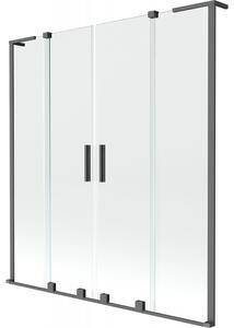 Mexen Velar L Duo, paravan de baie glisant cu 2 aripi 140 x 150 cm, sticlă transparentă de 8 mm, grafit, 896-140-003-02-95