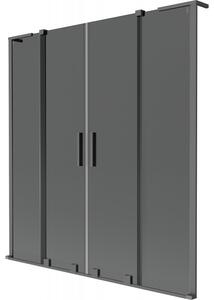Mexen Velar L Duo, paravan de baie glisant cu 2 aripi 160 x 150 cm, sticlă gri 8 mm, grafit, 896-160-003-42-95