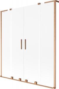 Mexen Velar L Duo, paravan de baie glisant cu 2 aripi 140 x 150 cm, sticlă mată de 8 mm, cupru mat, 896-140-003-32-65