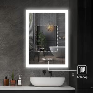 IREDA Oglindă de baie cu iluminare, 80x60cm, difuzor