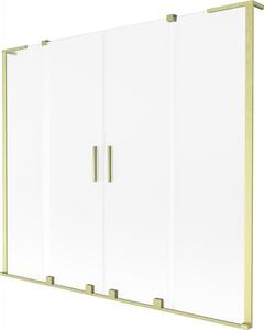 Mexen Velar L Duo, paravan de baie glisant cu 2 aripi 170 x 150 cm, sticlă mată 8 mm, auriu mat, 896-170-003-32-55