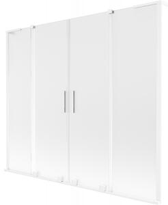Mexen Velar L Duo, paravan de baie glisant cu 2 aripi 170 x 150 cm, sticlă mată 8 mm, alb mat, 896-170-003-32-20