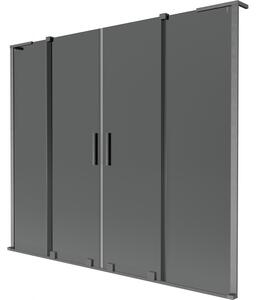 Mexen Velar L Duo, paravan de baie glisant cu 2 aripi 170 x 150 cm, sticlă gri 8 mm, grafit lustruit, 896-170-003-42-66