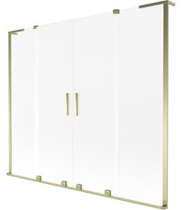 Mexen Velar L Duo, paravan de baie glisant cu 2 aripi 170 x 150 cm, sticlă mată 8 mm, auriu strălucitor, 896-170-003-32-50