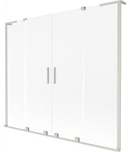 Mexen Velar L Duo, paravan de baie glisant cu 2 aripi 170 x 150 cm, sticlă mată 8 mm, oțel periat, 896-170-003-32-97