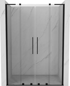 Mexen Velar L Duo, usa de dus culisanta pentru deschidere 140 cm, sticla transparenta 8 mm, negru mat, 871-140-003-02-70