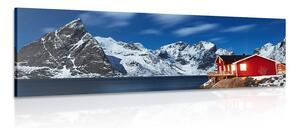 Tablou peisaj nocturn în Norvegia
